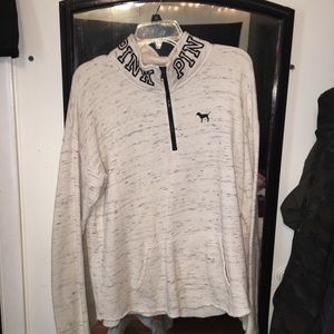 Victoria secret pink large quarter zip hoodie